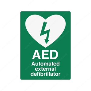 AED Wall sign self adhesive vinyl