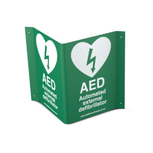 3D Steel AED / Defibrillator Wall Sign