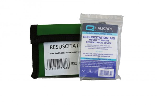 CPR Resuscitation Face Shield in Keyring Pouch