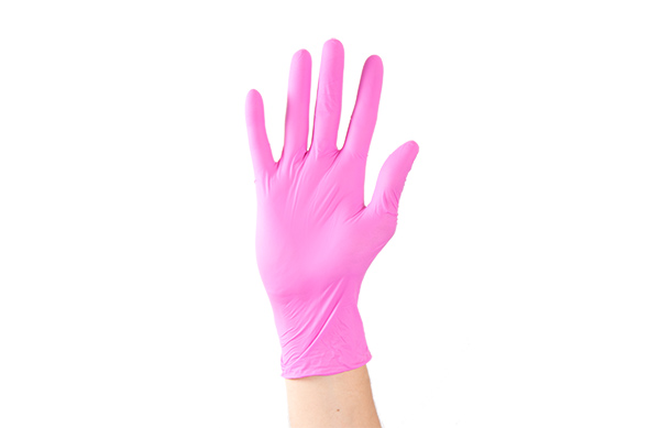 Nitrile Powder-Free Examination Gloves Pink Small ×100